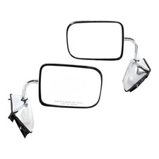 Set Of 2 Mirror Power For 1988-1993 Dodge D250 Left And Right Chrome