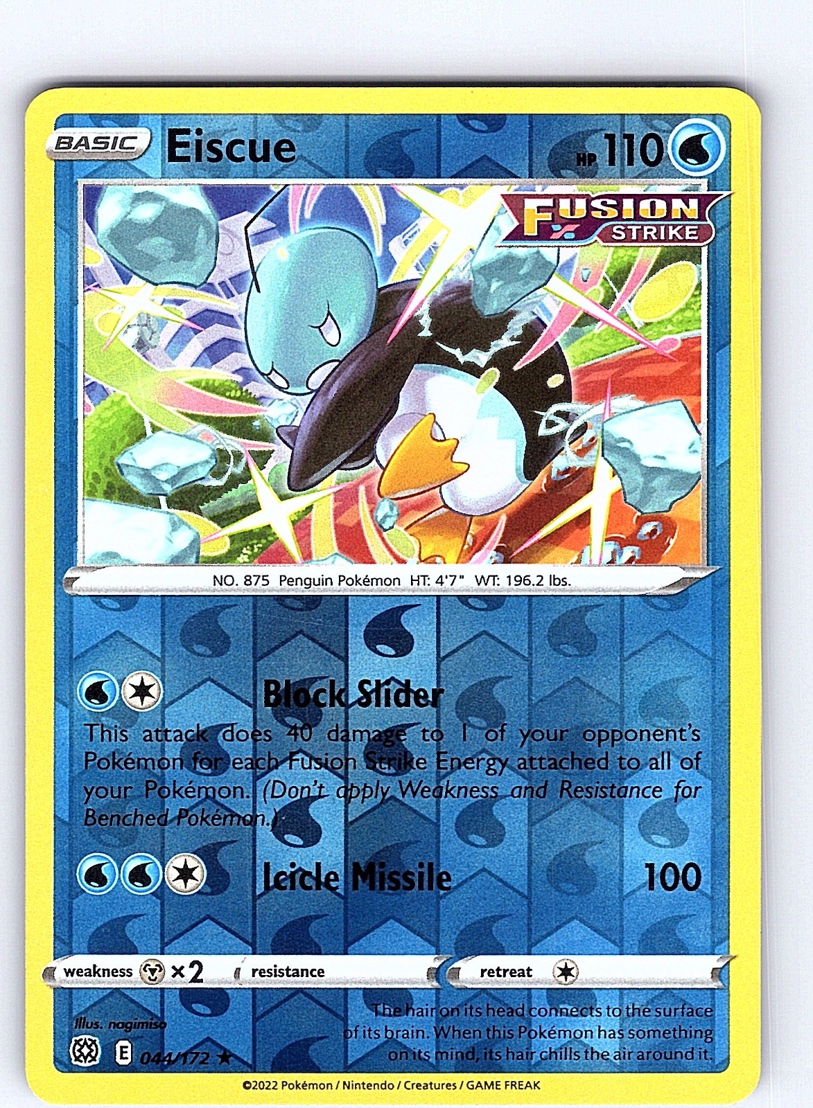 Eiscue Reverse Holo Rare SWSH09: Brilliant Stars 044/172 NM