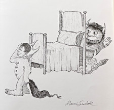 Maurice Sendak Original Art 1970's, Where The Wild Things Are, Moishe and Max