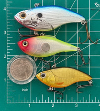 Vtg LOT 3 LIPLESS CRANKBAITS RAPALA CLANKIN  ...