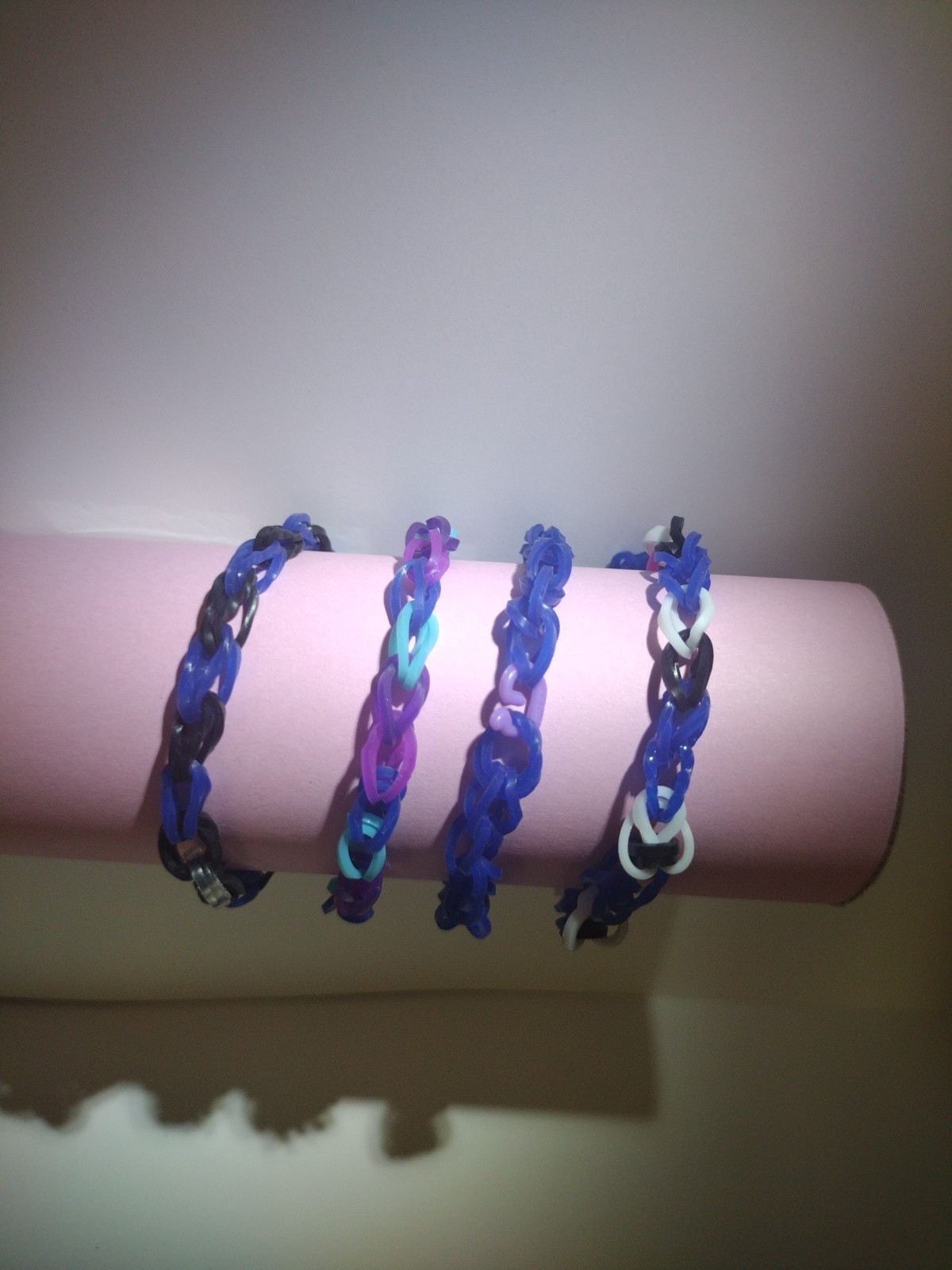 Midnight Bundle Loom Bracelet Set of 4 Colorful Stretch Bracelets