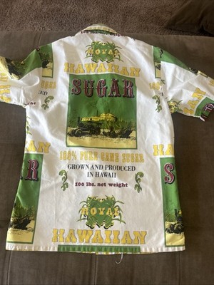 Vintage Laguna Sportswear Sugar Cane Hawaiian Button Up Shirt Men's 1970's