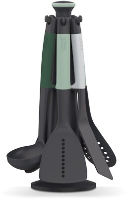 Joseph Joseph - Elevate 7-teiliges Utensilien-Set mit Drehständer - Sage