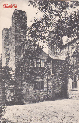 LEICESTER - ALTE ABTEI S/W POSTKARTE 