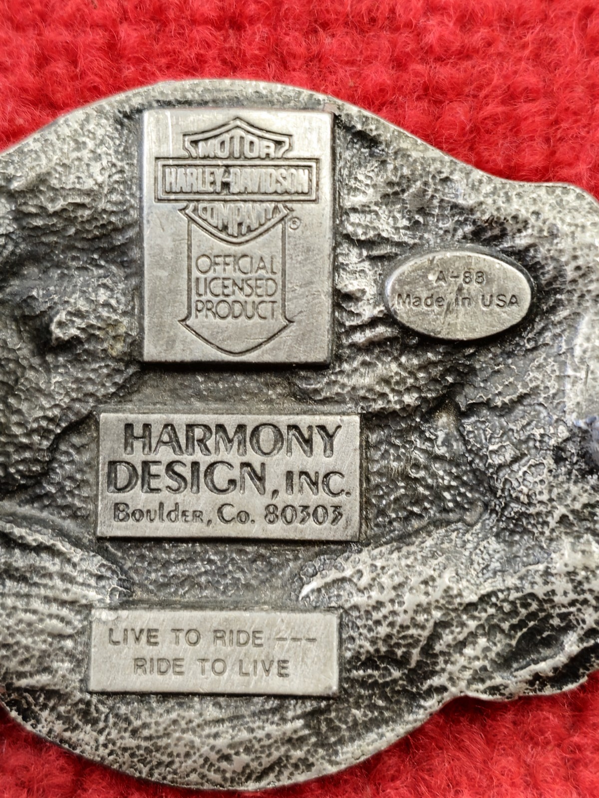 Harley Davidson Eagle Belt Buckle 1989 Siskiyou Harmo… Gem