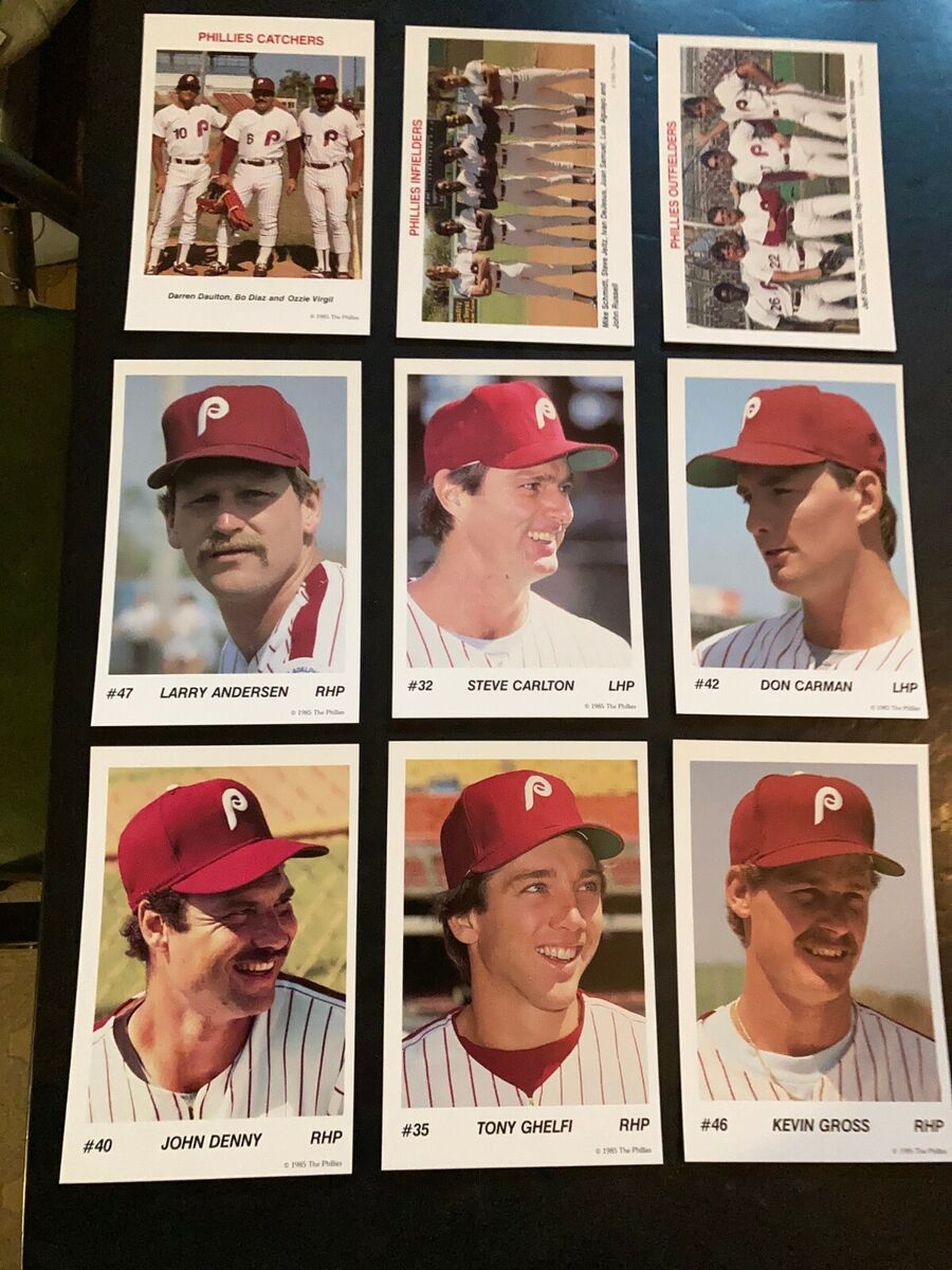 1985 Philadelphia Phillies Tastykake Photo Card Set(2) - 49 Card Set  Includes 2