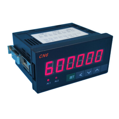 AC220V 6-Digital LED Counter Grating Encoder Display Multifunctional Meter Relay