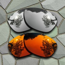 Chrome Titanium Red Orange Lenses Replacement for-Oakley Madman OO6019 Polarized