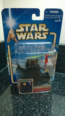 Star Wars Attack Of The Clones Luminara Unduli Jedi Master Figur kartoniert Hasbro