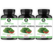 Moringa Oleifera Pills Natural, Organic, 100 Pure - 180 Count - 3 Pack