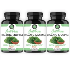 Moringa Oleifera Pills Natural, Organic, 100% Pure - 180 Count - 3 Pack