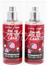 Bath  Body Works Strawberry Pound Cake Fragrance Body Spray Mist Mini 2.5oz 2pc