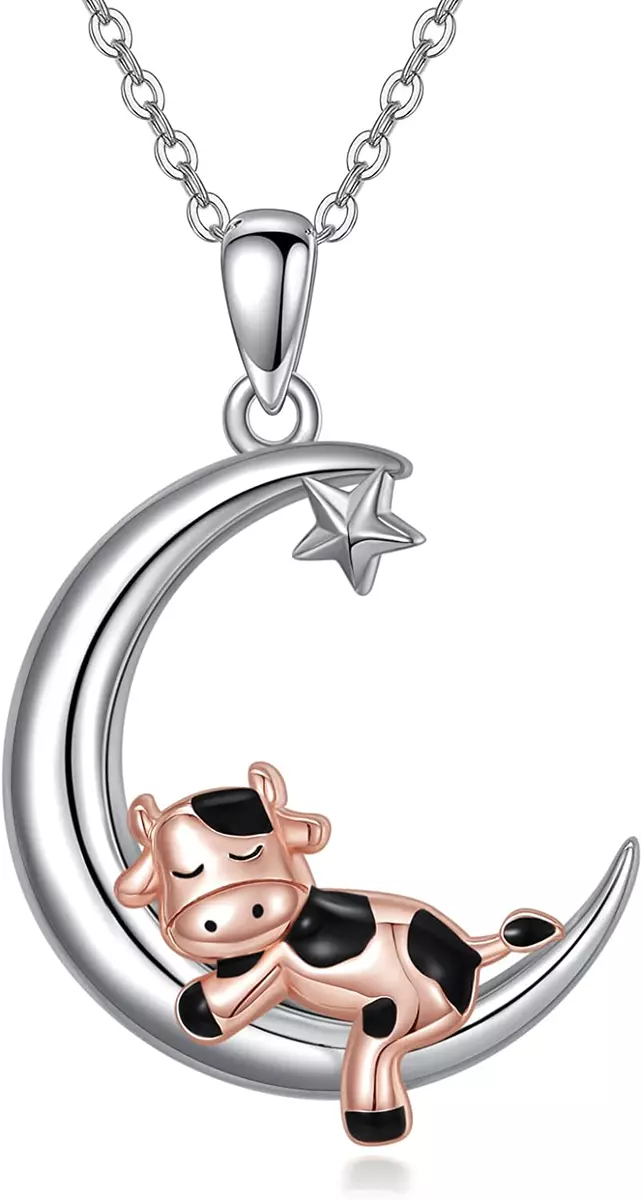 Cute cow necklace deals