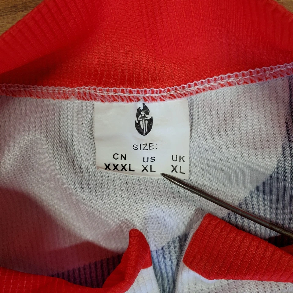 Wolfbike Cycling Jersey White Red And Blue Men’s Size Extra Large XL - Image 2 of 4