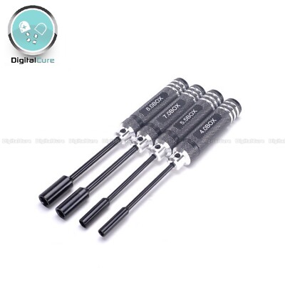 RC Sechskantschraubendreher 4 Stück MUTTER Steckschlüssel Schraubensatz 4 mm 5,5 mm 7 mm 8 mm - PKW LKW 