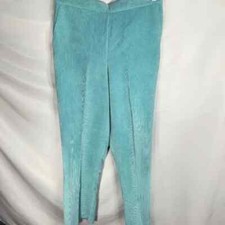 Alfred Dunner NWT Aurora Borealis Mist Green Ribbed Pull On Pants Size 8 Medium