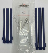 Original Tissot T-Race T092417A / T092427A Blue White Rubber Watch Band Strap
