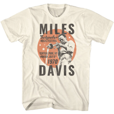 Miles Davis Schaefer Music Festival 1970 Men's T Shirt Jazz Band Tour Merch