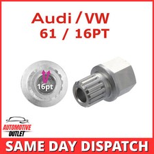 Verriegelung Radmutter Sicherheit Schlüssel 61/16PT Keil Rippen Für Audi Seat