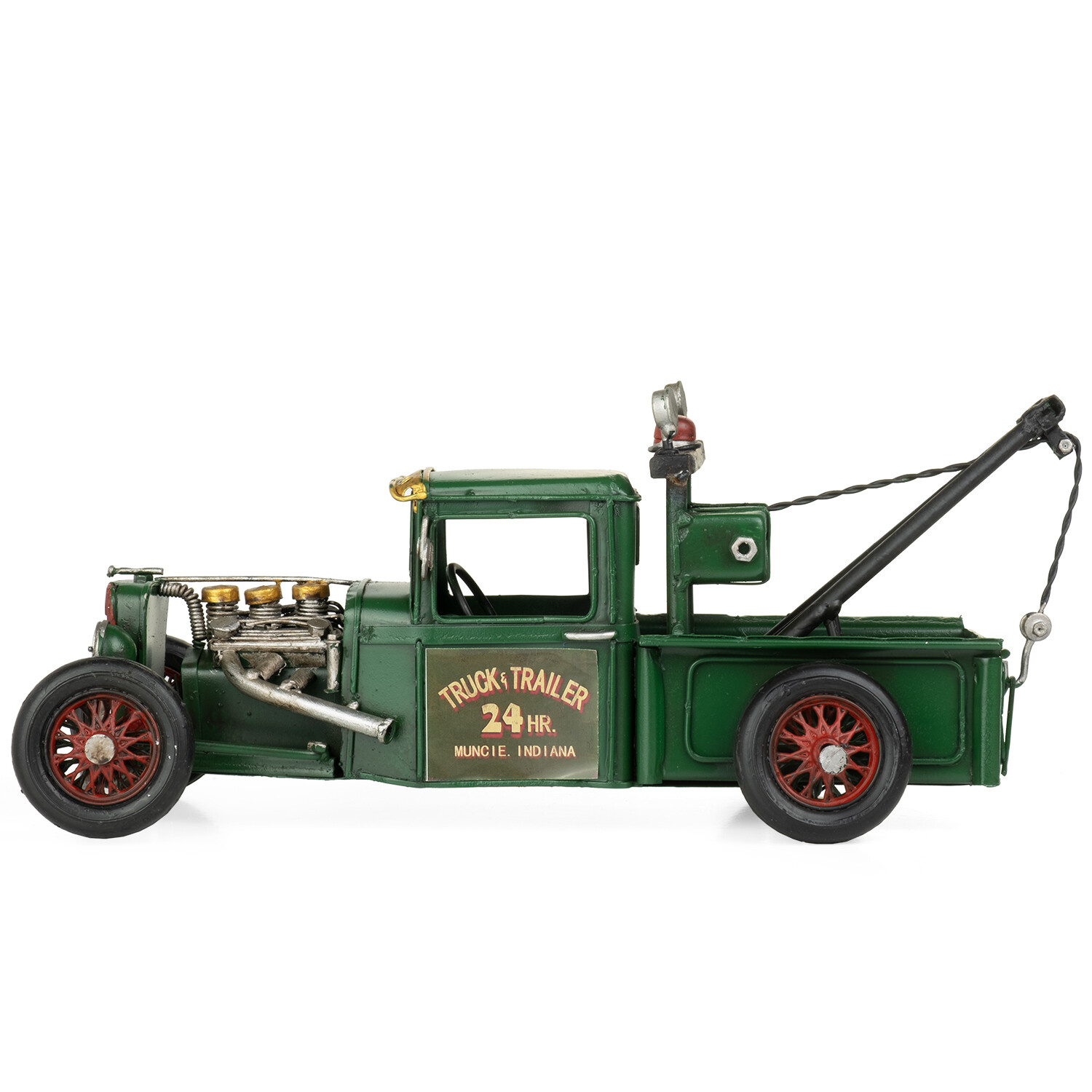 Blech Dampflokomotive Bronzefarben - Retro Modell 35cm Deko