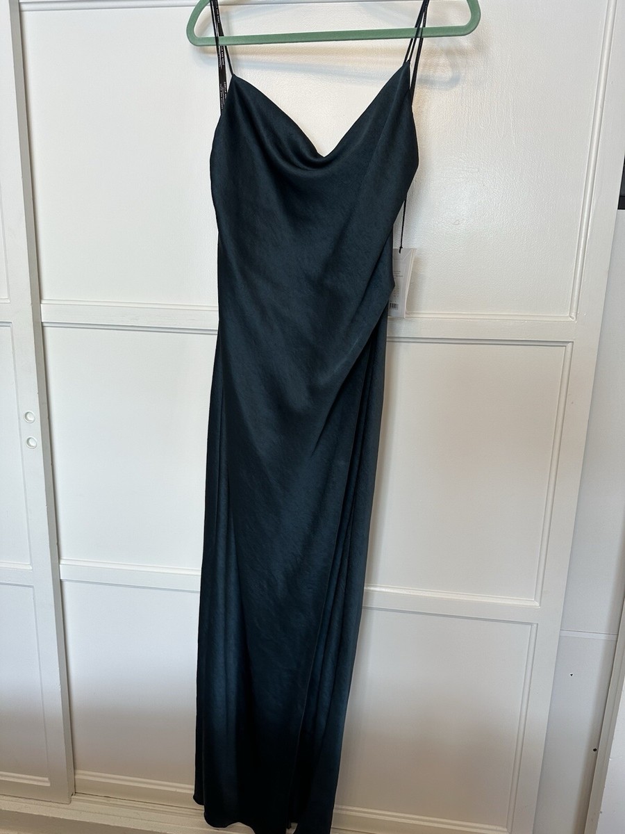 green emerald velvet dress Silk Slip Dress in Mint  Shibumi