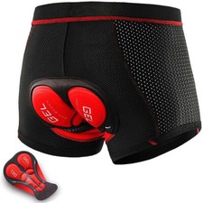 Men's Cycling Shorts 5D Gel Padded Liner Breathable Quick-dry Riding Undershorts