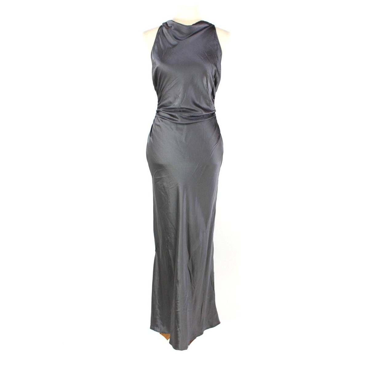 grey silk midi dress Alessandra Rich - Polka-dot Silk Midi Dress With Collar - 42