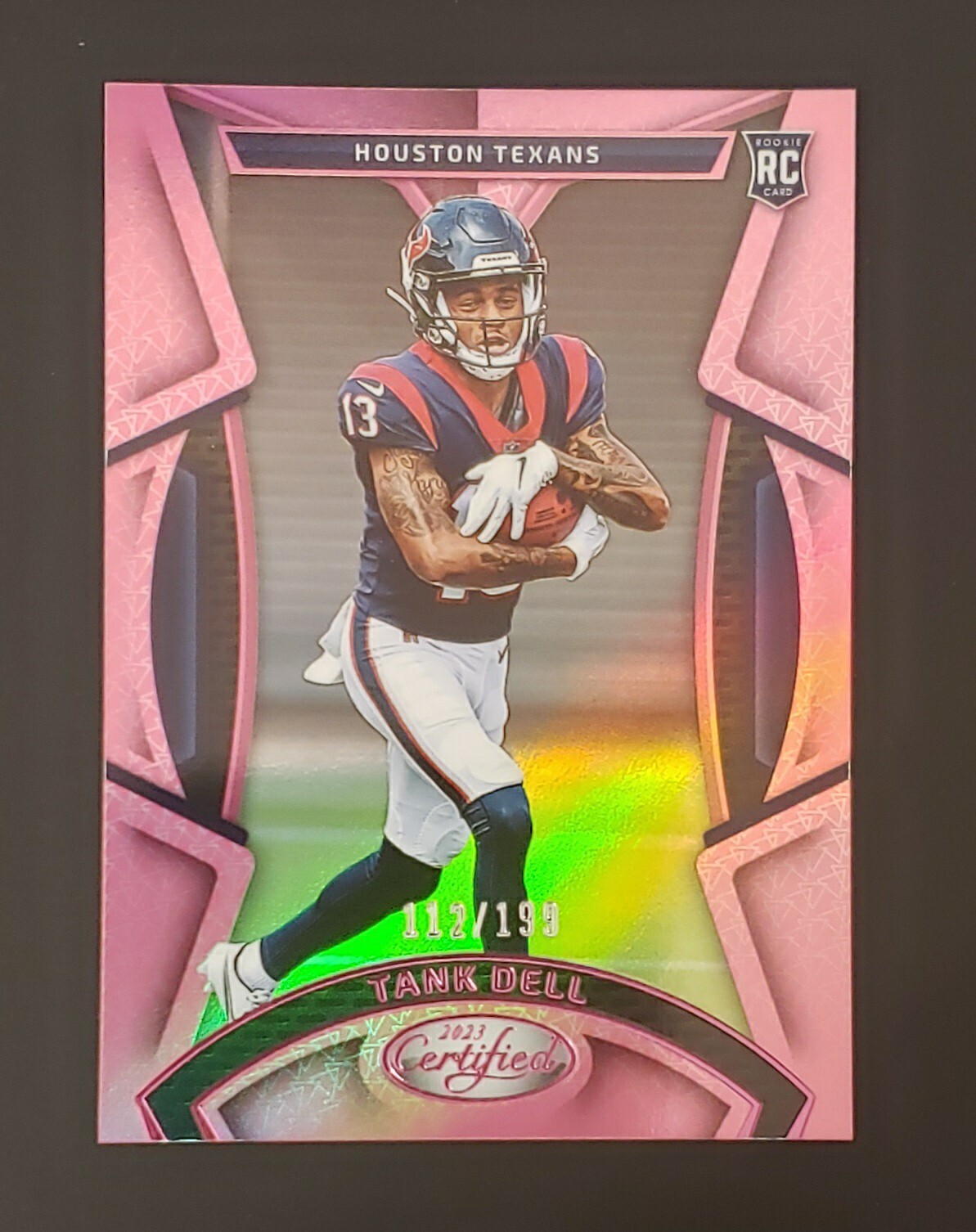 2023 Panini Certified Pink Mirror TANK DELL #119 RC Texans 112/199