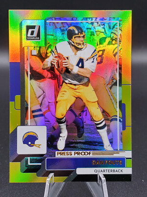 Dan Fouts Los Angeles Chargers 2022 Donruss Gold Holo Press Proof Premium