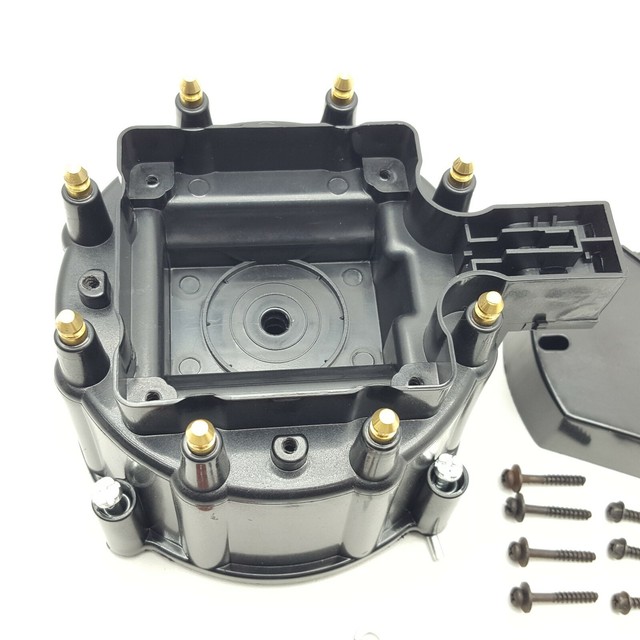 Chevy GM Black HEI Large Distributor Cap Rotor Kit SBC BBC 350 454 W