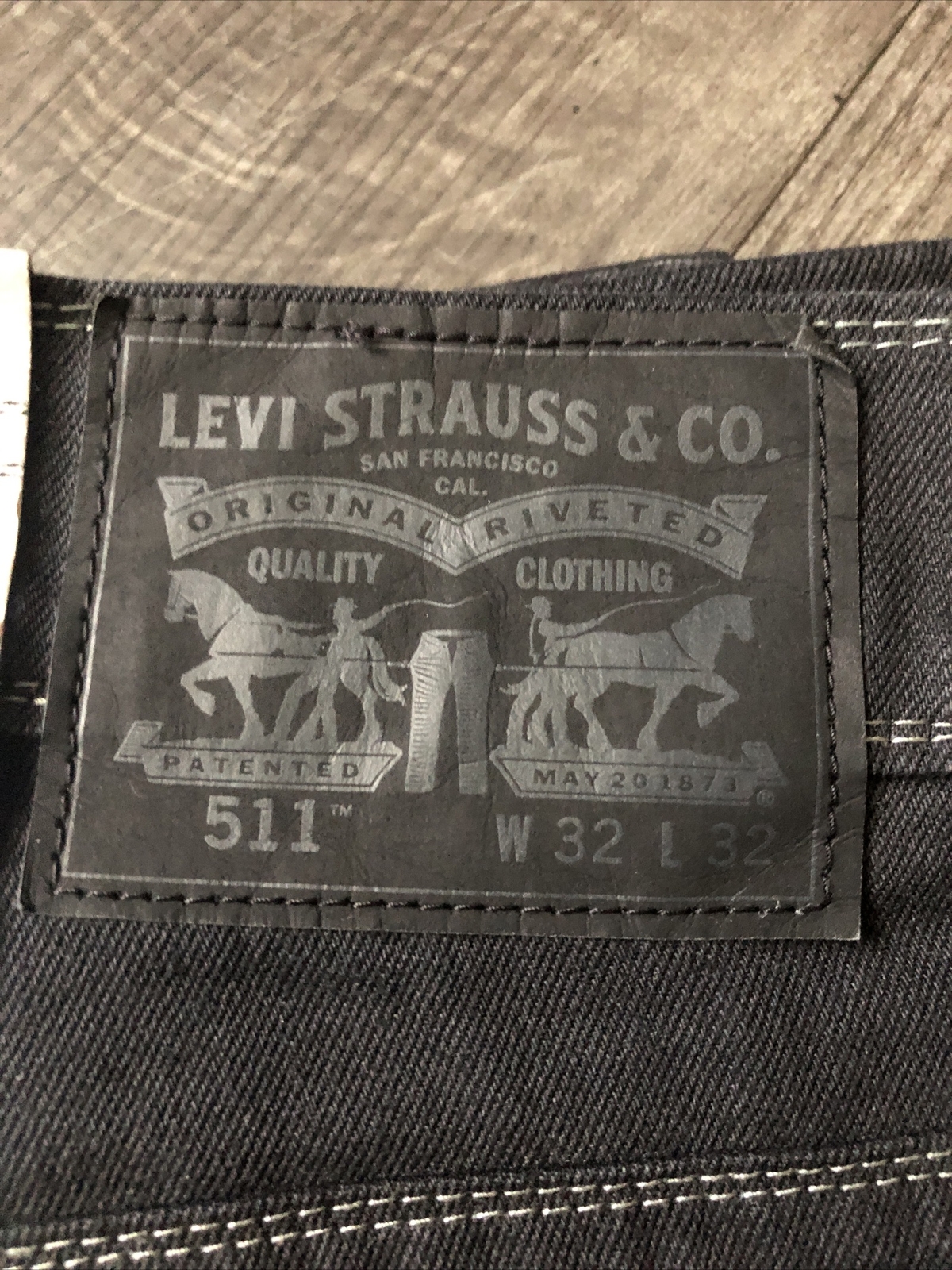 LEVI’S 511 VINTAGE MEN’SLIM FIT GRAY JEANS SIZE W32 L32 DOUBLE STICH GR8 DESIGN image 2