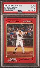 2023 Topps Heritage Red Border #209 Corbin Carroll RC PSA 9 MINT