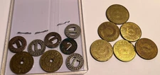 8 Vintage 1950’s Johnstown Pa Traction Token & 6 Time-out Gameroom Richland Mall
