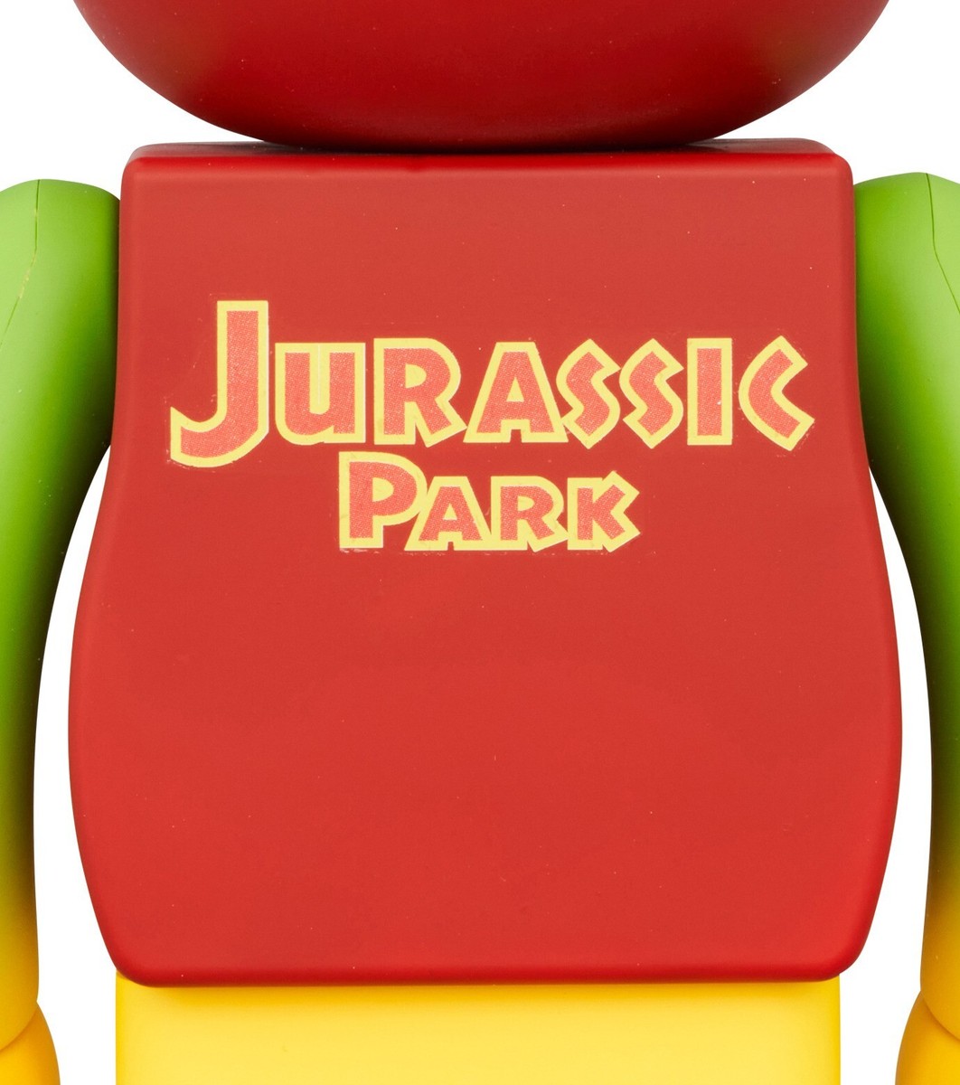 BE@RBRICK JURASSIC PARK GREEN 100％ 400％ Medicom 400% + 100% Bearbrck ~ JURASSIC PARK Be@r brick