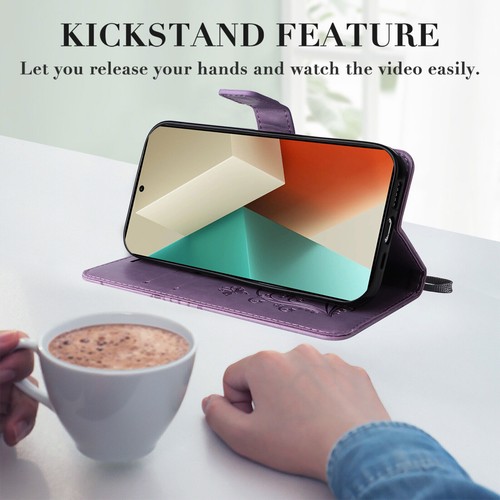 Butterfly Leather Wallet 3D Phone Case for Xiaomi 14 13C Redmi Note 12R 13 K70e - 第 10/20 張圖片
