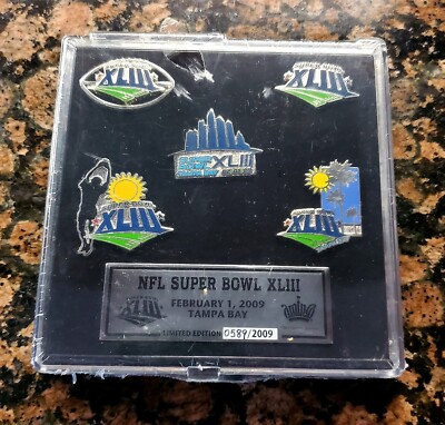 2009 Super Bowl 43 XLIII theme 5 pin set #0509/2009