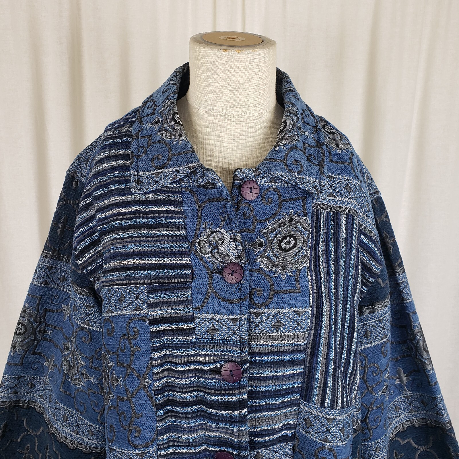 Appleseeds Patchwork Medallion Tapestry Carpetbag… - image 2