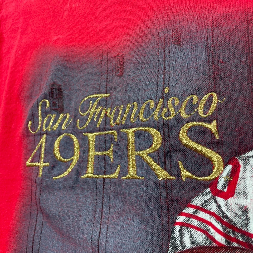 Camiseta Vintage San Francisco 49ers Gráfica Média Bordada Ponto Único '95 - Imagem 3 de 4