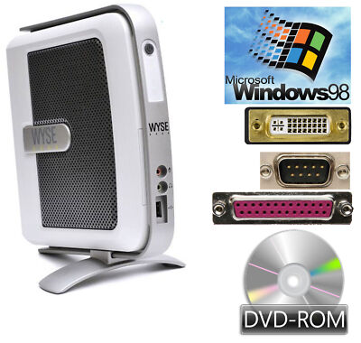COMPUTER V90L WINDOWS 98SE MS-DOS RS-232 SERIELL LPT PARALLEL USB DVD-ROM TC67