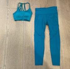 Sweaty Betty  s Green Matching Workout Set Sports Bra XS  Leggings S