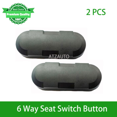 2PCS 6 Way Front Power Seat Control Switch Button Cover For Ford F150 Escape 