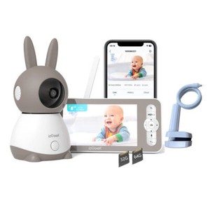 ieGeek 2K Babyphone mit Kamera 360 Gard WLAN Video Babyfon mit App mit Halterung