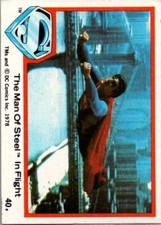 1978 Topps Superman #40 - The Man of Steel In Flight - Christopher Reeve