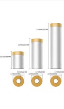 3 Combo Size Masking film with tape 22in, 44in, 55in X 82 ft 