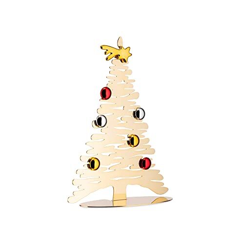 Alessi Bark for Christmas Decorazione Natalizia, Acciaio Aisi 430, Dorato con Ma