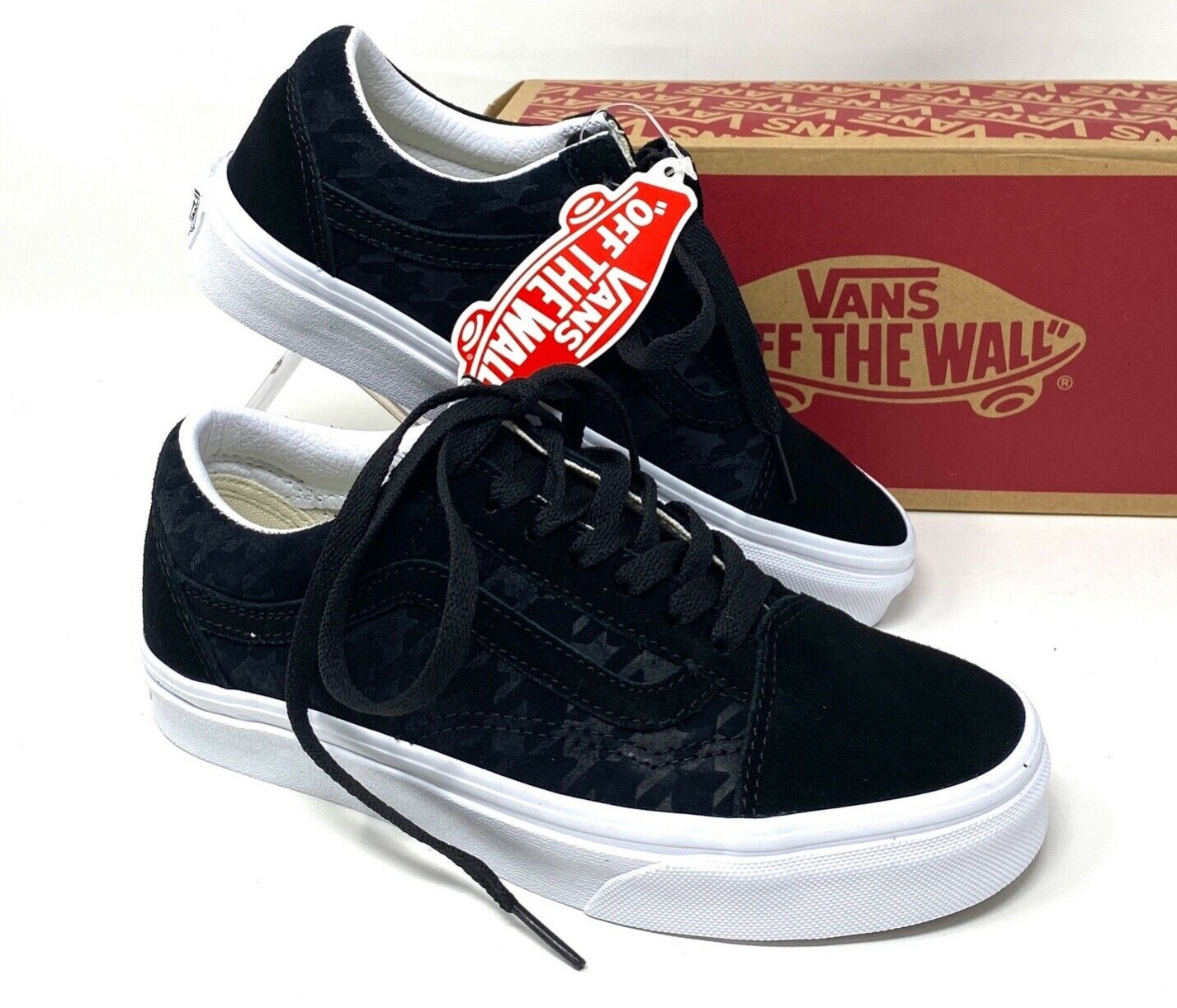 VANS Old Skool Houndstoothembs Black Suede Skate Sneaker Womens Size  VN0A38G19XA | eBay