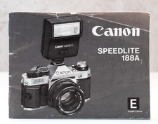 Canon Speedlite 188A film camera Shoe Mount Flash Instruction Manual 31 Pages