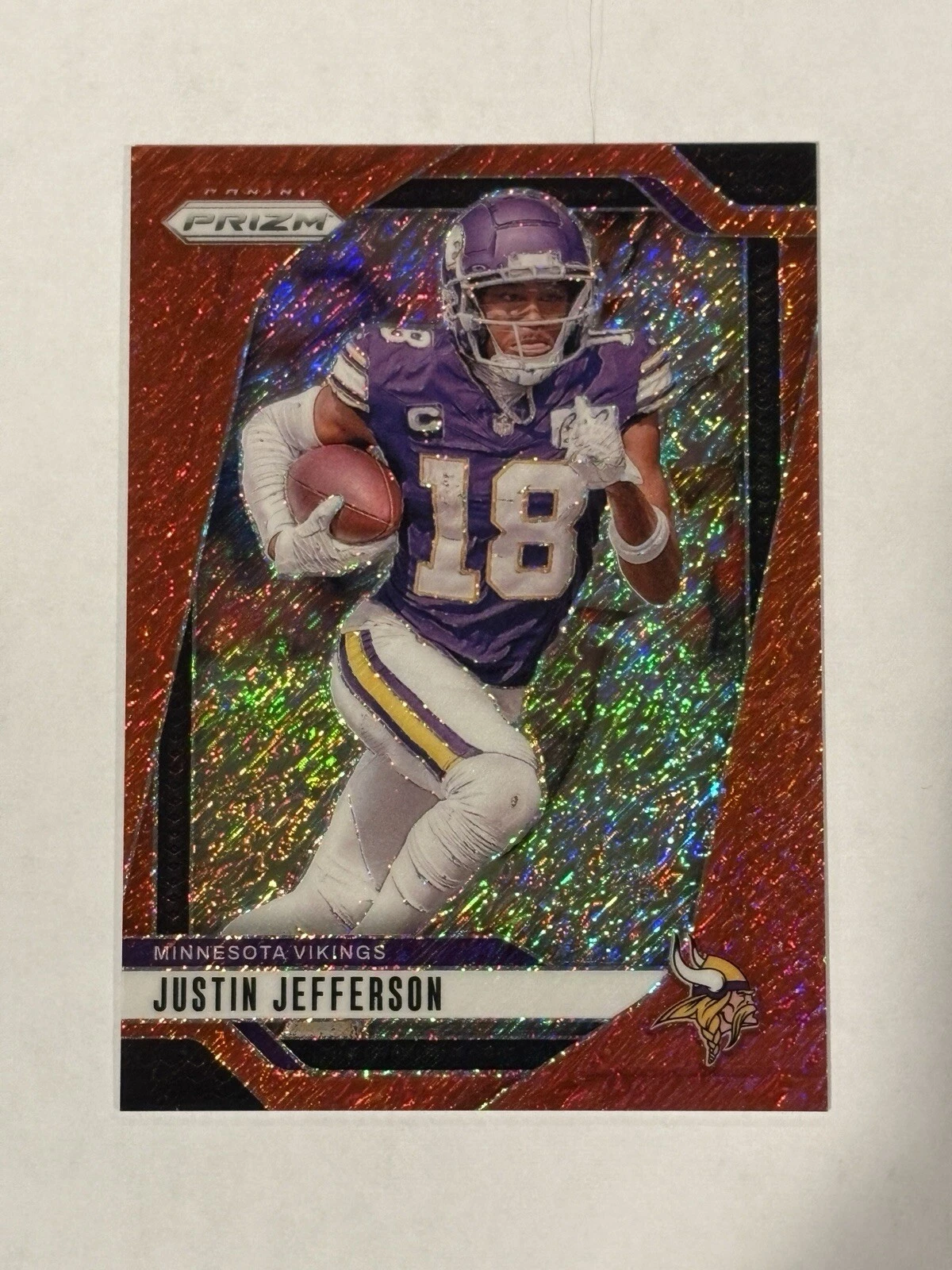 2024 Prizm Football Justin Jefferson FOTL Red Shimmer /35 Vikings #187