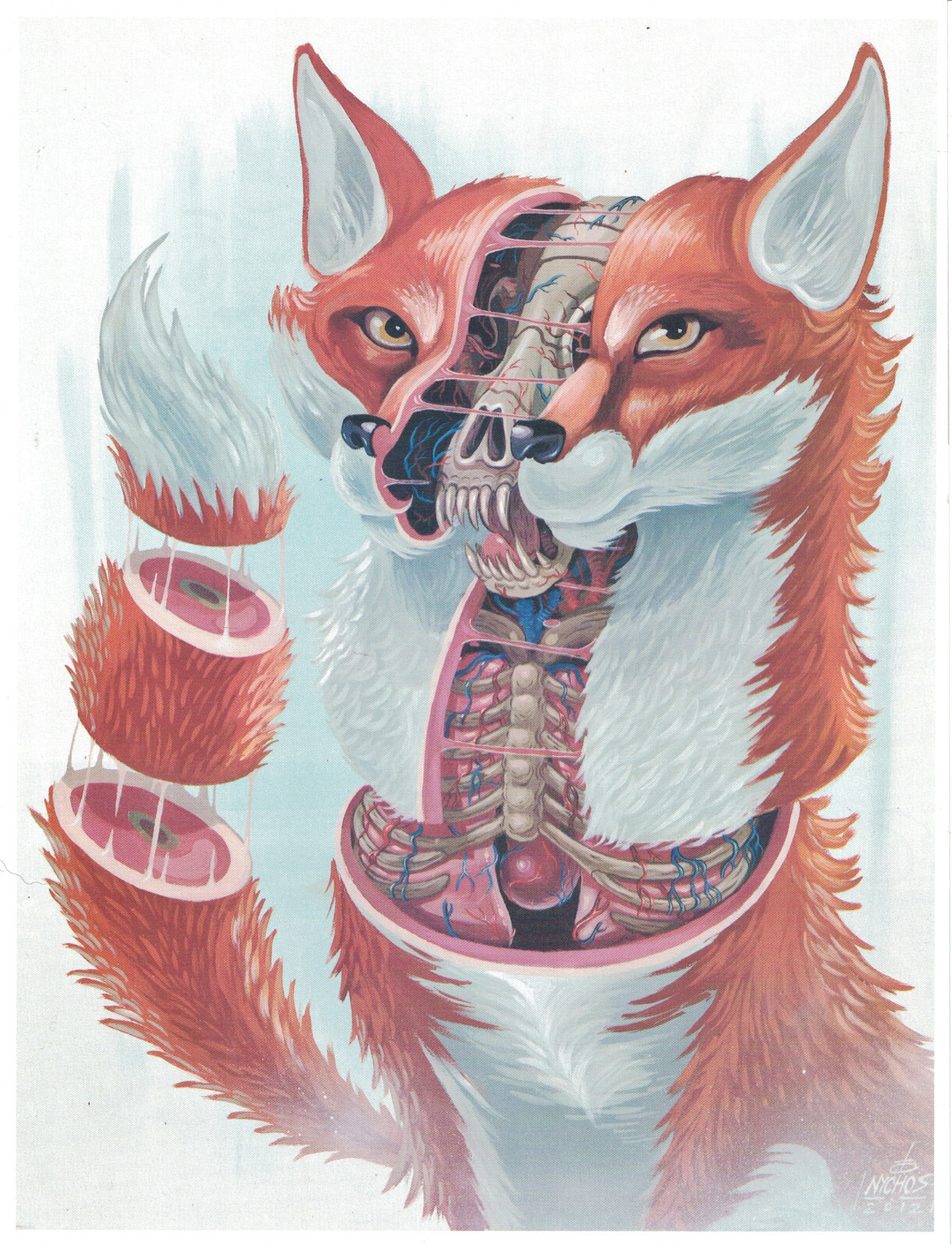 NYCHOS Dissection of a Fox artwork featured in art magazine  