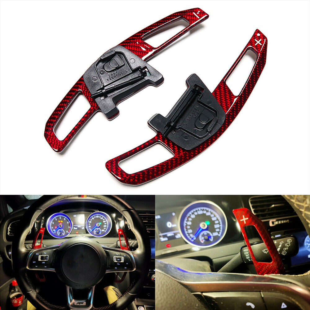 Carbon Fiber Paddle Shifter For VW GOLF 7 MK7 GTI R GTD Scirocco